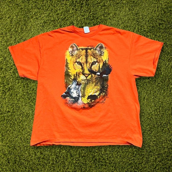 Animal Tiger Eagle Orange Nature T-shirt - Picture 1 of 6